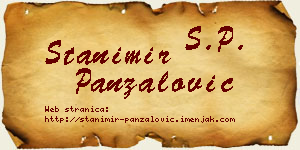 Stanimir Panzalović vizit kartica